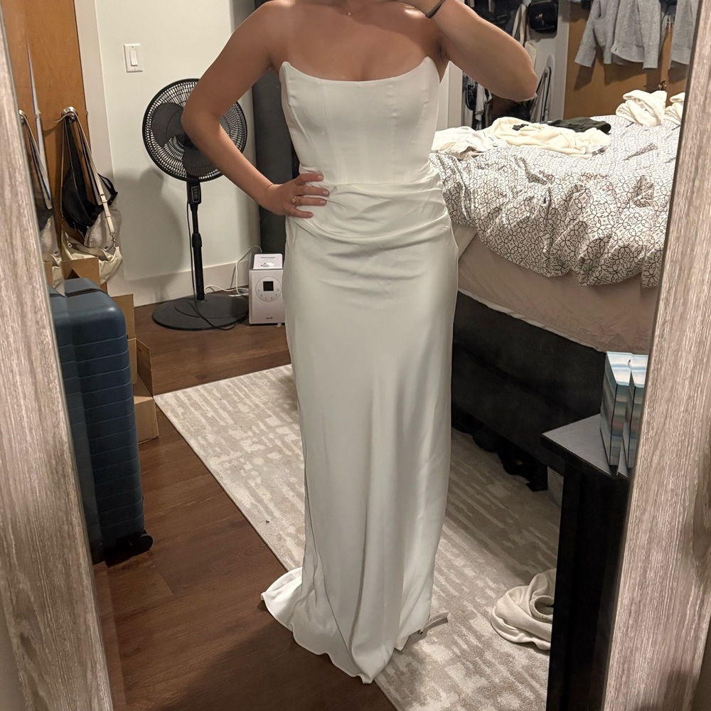Park & Fifth Cardero Strapless White Gown